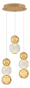 Lampadario LED a cavo CREMONA LED/17W/230V 3000K dorato