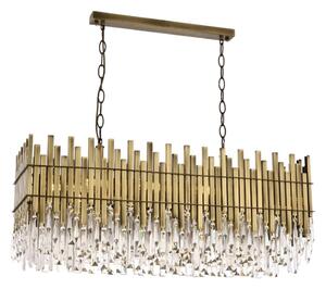 Lampadario a catena CRYSTALLINE 8xE27/40W/230V in ottone
