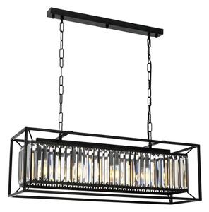 Lampadario a catena PUNE 4xE27/40W/230V nero