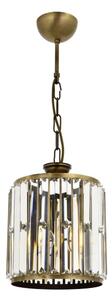Lampadario a catena CRYSTALLINE 1xE27/6W/230V bronzo