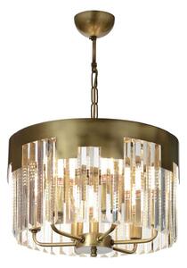 Lampadario a catena CRYSTALLINE 6xE27/40W/230V bronzato