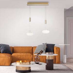 Q-Smart-Home Paul Neuhaus Q-ETIENNE LED sospesa 2 luci, ottone