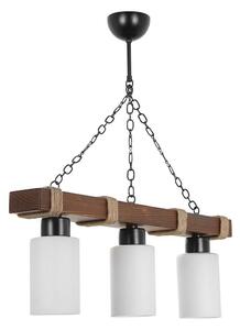 Lampadario a catena JASMIN 3xE27/40W/230V marrone/bianco