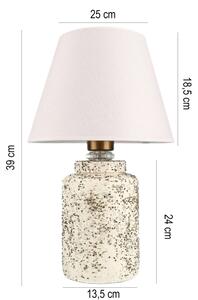 Lampada da tavolo RAMZES 1xE27/40W/230V bianco/beige