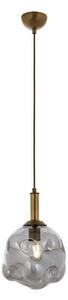 Lampada a sospensione con cavo CRUMPLED 1xE27/40W/230V bronzo/fumé