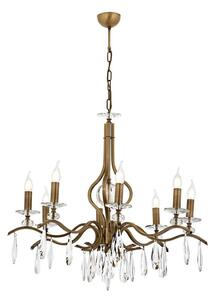 Lampadario a catena CLASSIC 8xE14/40W/230V finitura bronzata
