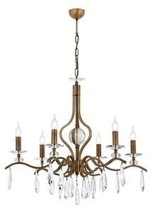 Lampadario a catena CLASSIC 6xE14/40W/230V bronzo
