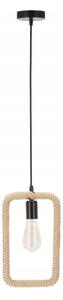 Lampadario a sospensione con cavo OSTOR 1xE27/40W/230V beige/nero