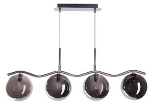 Lampadario sospeso con cavo LUMOS 4xG9/20W/230V nero fumé
