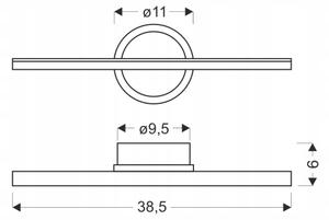 Lampada da parete LED BATUTA LED/10W/230V marrone