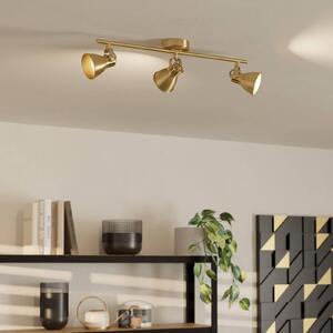 EGLO Faretto da soffitto Seras, ottone spazzolato-oro, a 3 luci