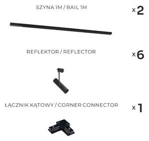 Zuma Line 3569 - Faretto per sistema a binario LISA 6xGU10/35W/230V nero