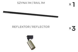 Zuma Line 3552 - Faretto per sistema a binario TUBE 3xGU10/35W/230V nero/oro