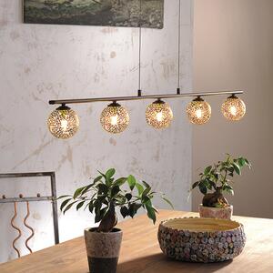 Tavolo da pranzo / sala da pranzo luce a sospensione ruggine - Kreta Art Deco G9 illuminazione interna apparecchio / lampada