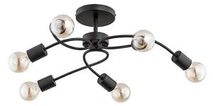 Plafoniera HELIX 6xE27/15W/230V nera