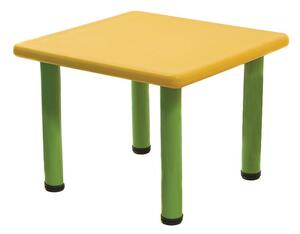 Tavolino Strong Giallo con piedi in acciaio inox regolabili per Bambini