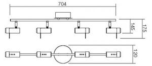 Redo 04-332 - Faretto LED SLIM 4xLED/4W/230V cromo lucido