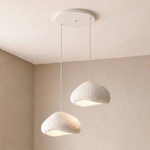 Lampada a sospensione Lora Opviq, dimmerabile, Bianco / Opale, Soggiorno / Sala da pranzo, Plastica, Moderno, Lampada a sospensione