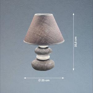 FH Lighting Lampada da tavolo Bella, 33,5 cm, grigio / bianco