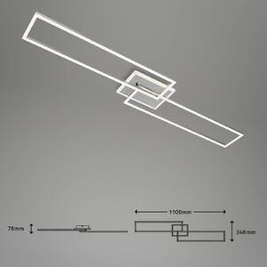 Briloner Plafoniera LED Frame S CCT 110x24,8cm alluminio