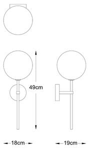 Zuma Line W0606-01A-2GAC - Lampada da parete MILAN 1xG4/2W/230V dorata