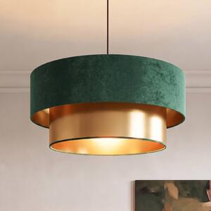 Lampada a sospensione Dorina Duolla, Verde, Camera da letto, Tessuto / Stoffa / Seta, Giovanile, Lampada a sospensione