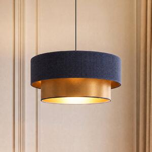 Lampada a sospensione Dorina Duolla, Blu, Camera da letto, Tessuto / Stoffa / Seta, Giovanile, Lampada a sospensione