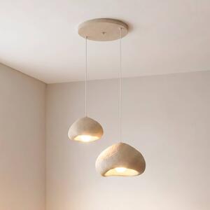 Lampada a sospensione Lora Opviq, dimmerabile, Crema / Ambra, Soggiorno / Sala da pranzo, Plastica, Moderno, Lampada a sospensione