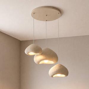 Lampada a sospensione Lora Opviq, dimmerabile, Crema / Ambra, Soggiorno / Sala da pranzo, Plastica, Moderno, Lampada a sospensione