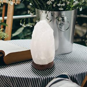 Globo Lampada da tavolo Stone, salgemma bianco