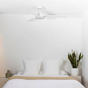 FARO BARCELONA Ventilatore LED da soffitto Barth con luce, bianco
