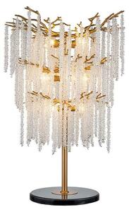 Lampada da tavolo a cascata, 105 cm - Oro - Vetro