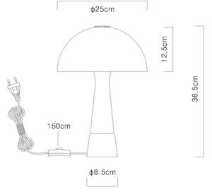 Globo 51570114 - Lampada da tavolo PAULIN 1xE27ILLU/40W/230V verde