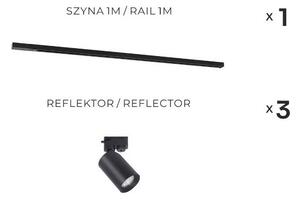 Zuma Line 3554 - Faretto per sistema a binario TORE 3xGU10/35W/230V nero