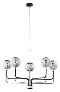 Jupiter 1888 - Lampadario a cavo ERIS 5xG9/14W/230V cromo satinato/nero/grigio fumé