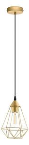 Eglo 79259 - Lampadario sospeso BYRON su cavo 1xE27/60W/230V, finitura in ottone