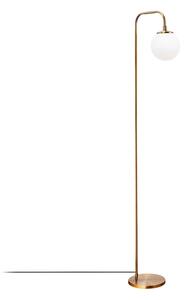 Lampada da terra bianca/color ottone con paralume in vetro (altezza totale 146 cm) Viran – Opviq lights