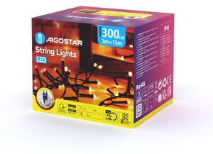 Aigostar - Catena LED natalizia da esterno 300xLED/8 funzioni 18m IP44 bianco caldo