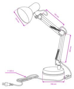 Brilagi - Lampada da tavolo ROMERO 1xE27/60W/230V nera