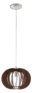 Eglo 95023 - Lampada a sospensione su cavo STELLATO 1xE27/60W/230V diam. 30 cm marrone