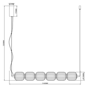 Zuma Line 003064-034748 - Lampadario LED sospeso su cavo AKARI LED/50W/230V dorato
