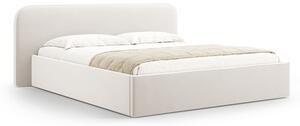 Letto matrimoniale imbottito avorio con contenitore e rete inclusi 180x200 cm Elizabeth – Micadoni
