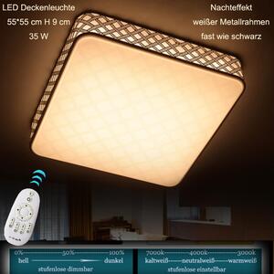 Plafoniera LED 58005 55*55 cm H 9 cm, 35 W con telecomando Colore della luce/luminosità regolabile A+