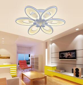 Lampada da soffitto a LED, modello 8010-6, colore bianco, con telecomando. Permette di regolare il colore e l'intensità della luce. Classe energetica A+