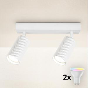 Brilagi - Faretto LED RGBW dimmerabile SELE MODERN 2xGU10/4,8W/230V bianco