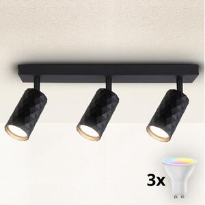 Brilagi - LED RGBW dimmerabile faretto SELE DIAMANT 3xGU10/4,8W/230V nero
