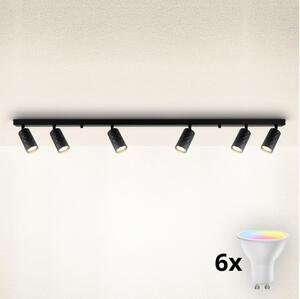 Brilagi - Lampada a faretti LED RGBW dimmerabile SELE DIAMANT 6xGU10/6,5W/230V Wi-Fi nera