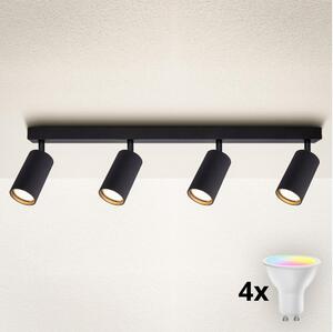 Brilagi - Faretto LED RGBW dimmerabile SELE MODERN 4xGU10/4,8W/230V nero
