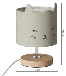 Atmosphera - Lampada da tavolo per bambini TOXEY 1xE14/25W/230V a forma di gatto