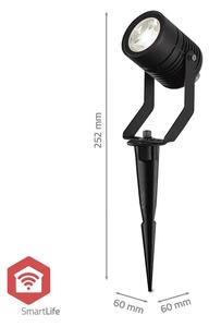 Nedis ZBLOS10RGBW3-SADA Set di 3 lampade LED RGBW dimmerabili per esterni, 3W/230V, IP65, Wi-Fi compatibile con Tuya